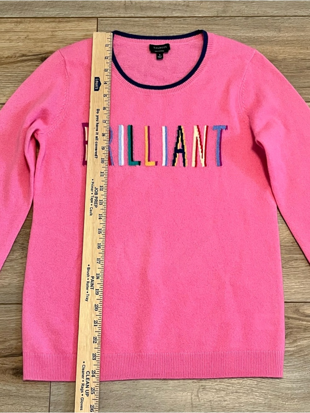 Talbots Pure 100% Cashmere Sweater SZ Small Pink Brilliant Soft Cozy Top - Picture 3 of 10